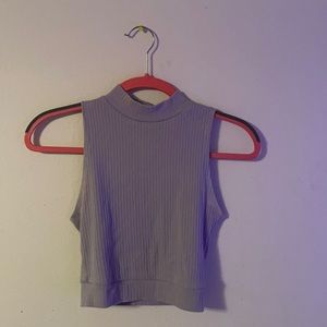 Lavender mock turtleneck tank top